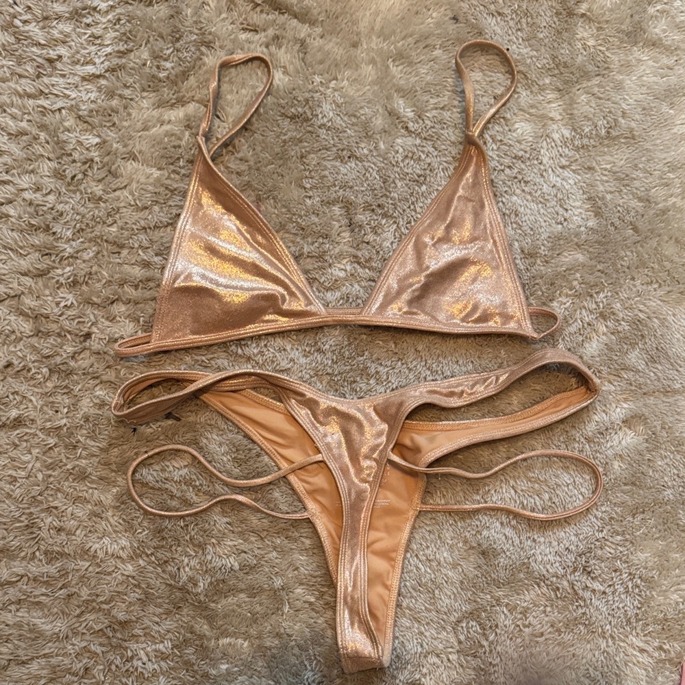 Minimale Animale Metallic Gold Bikini